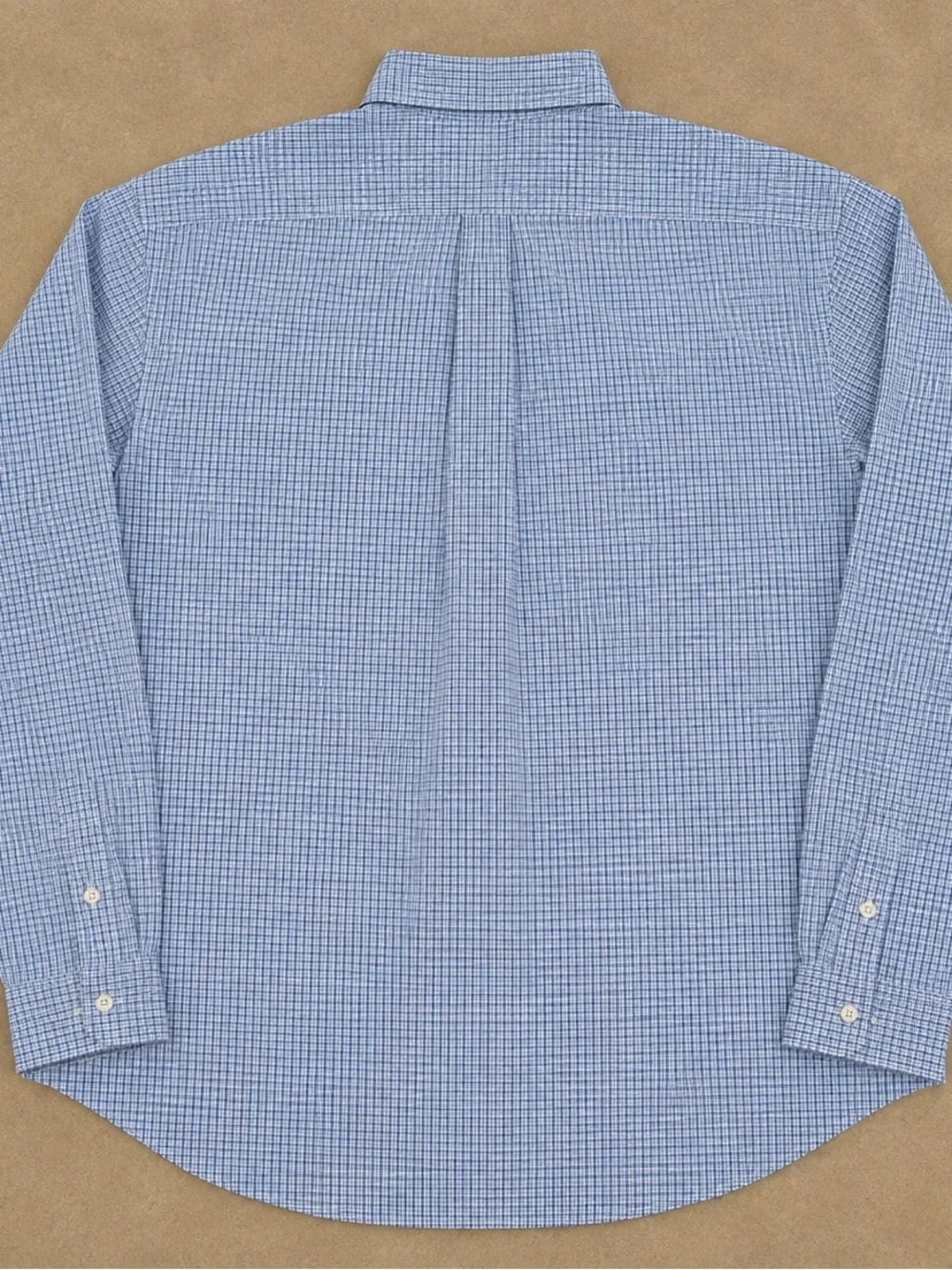 Ralph Lauren Classic Fit Blue Check Button Down Shirt 18 36/37 Cotton